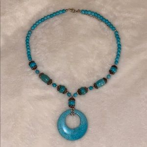 Turquoise Beaded Necklace- never worn